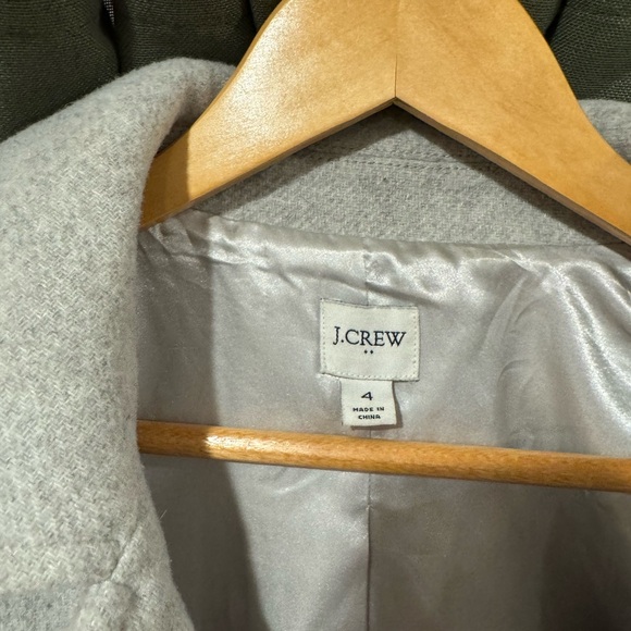 J. Crew Women's Light Gray Trench Coat - Picture 4 of 8